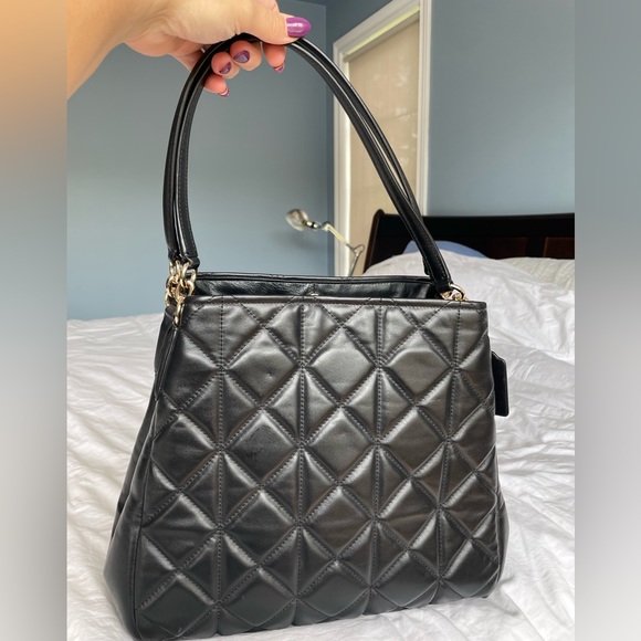 Never used black Coach bag. ~29 cm tall/ under 12 inches. - Picture 3 of 5